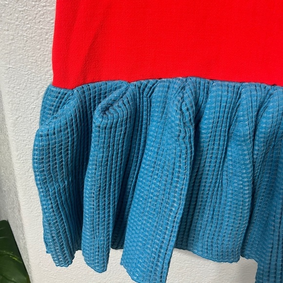 RARE Roksanda Ilincic Suzu Color Block wool Dress Size 10 - Picture 4 of 13